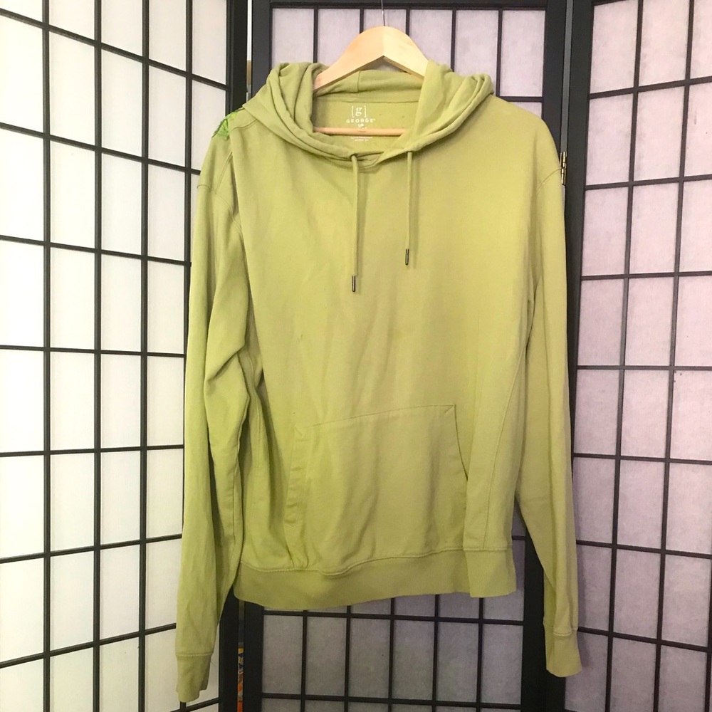 George green L up cycled hand painted hoodie